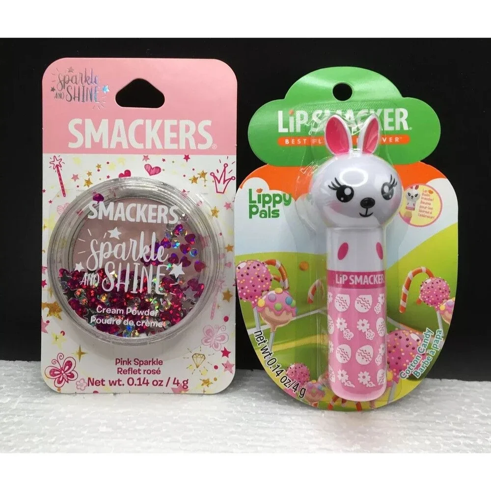Lip Smackers Best Flavor Ever Cotton Candy Bunny & Sparkle And Shine Cream Powde